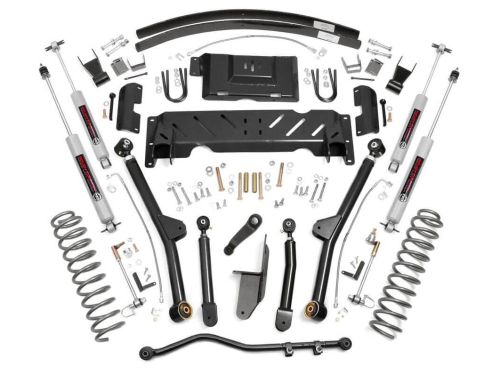 4.5" 1984-2001 Jeep Cherokee XJ 4WD Long Arm Lift Kit by Rough Country (w/rear add-a-leafs)