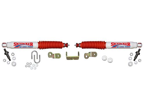 H2 2002-2008 Hummer (w/ 6" Lift) 4WD 7000 Series Dual Steering Stabilizer Kit by Skyjacker