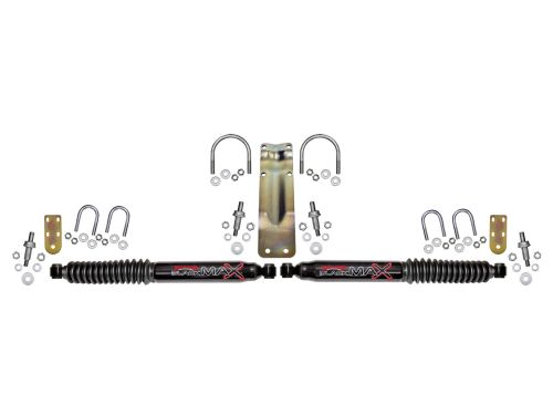 Bronco 1966-1977 Ford 4WD Black Max Dual Steering Stabilizer Kit by Skyjacker
