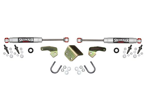 Sierra 2500HD/3500HD 2011-2026 GMC 4WD (w/ 4-8" Lift) 9000 Series Dual Steering Stabilizer Kit by Skyjacker