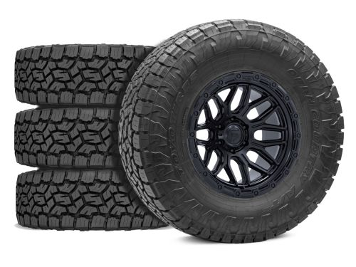 Silverado 2500HD/3500HD 2020-2026 Chevy 4WD (w/ 5"-6.5" Lift) - 37x12.50R20 Toyo Open Country AT III / 20x9 Fuel Surge Matte Black / Tire & Wheel Package (set of 4)