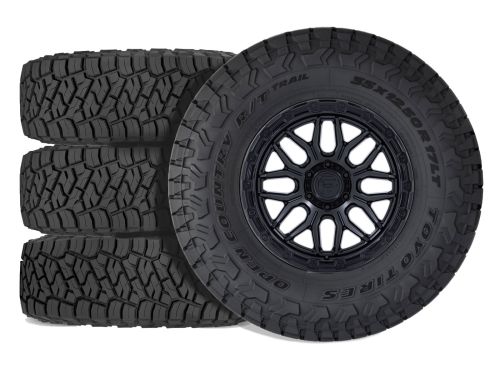 Silverado 2500HD/3500HD 2020-2026 Chevy 4WD (w/ 5"-6.5" Lift) - 37x12.50r20 Toyo Open Country RT Trail / 20x9 Fuel Surge Matte Black / Tire & Wheel Package (set of 4)