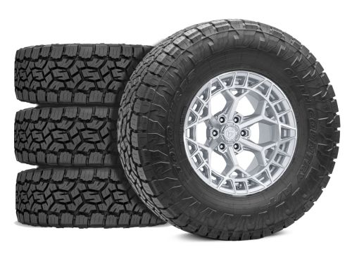 Silverado 2500HD/3500HD 2020-2026 Chevy 4WD (w/ 5"-6.5" Lift) - 37x12.50R20 Toyo Open Country AT III / 20x9 Fuel Charger Platinum / Tire & Wheel Package (set of 4)