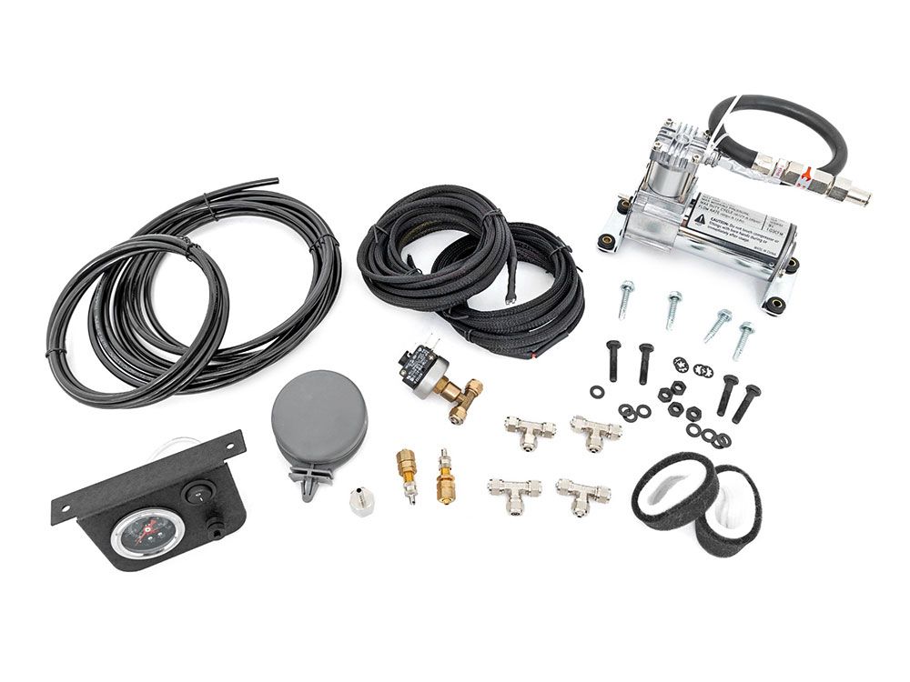Onboard Air Bag Compressor Kit (w/Air Gauge) by Rough Country