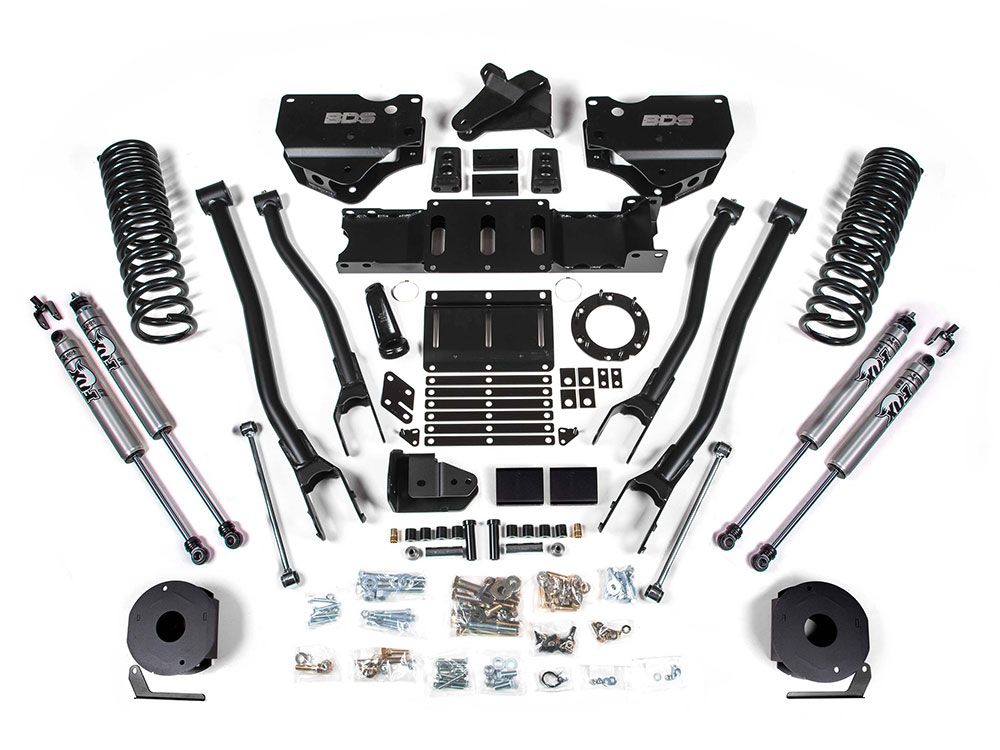 4" 2019-2024 Dodge Ram 2500 (w/Diesel Engine & Factory Rear Air-Ride) 4WD 4-Link Lift Kit by BDS Suspension