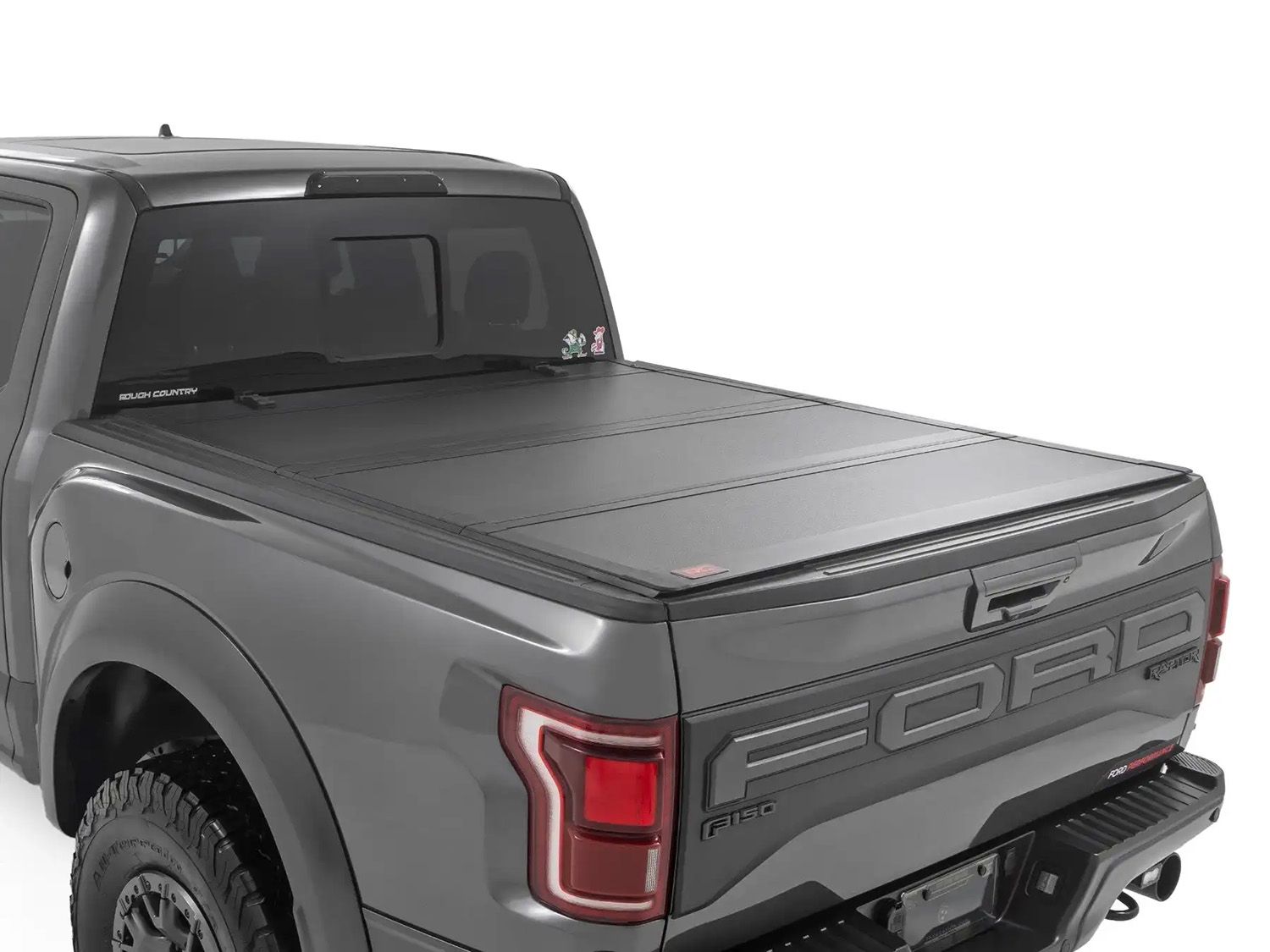 2021-2024 Ford F150 (w/5' 7" bed) Hard Tri-Fold Flip Up Tonneau Cover by Rough Country