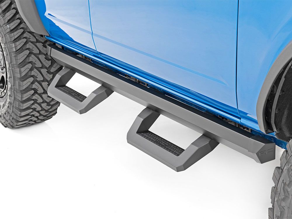 2021-2024 Ford Bronco 4WD SR2 Adjustable Aluminum Steps by Rough Country