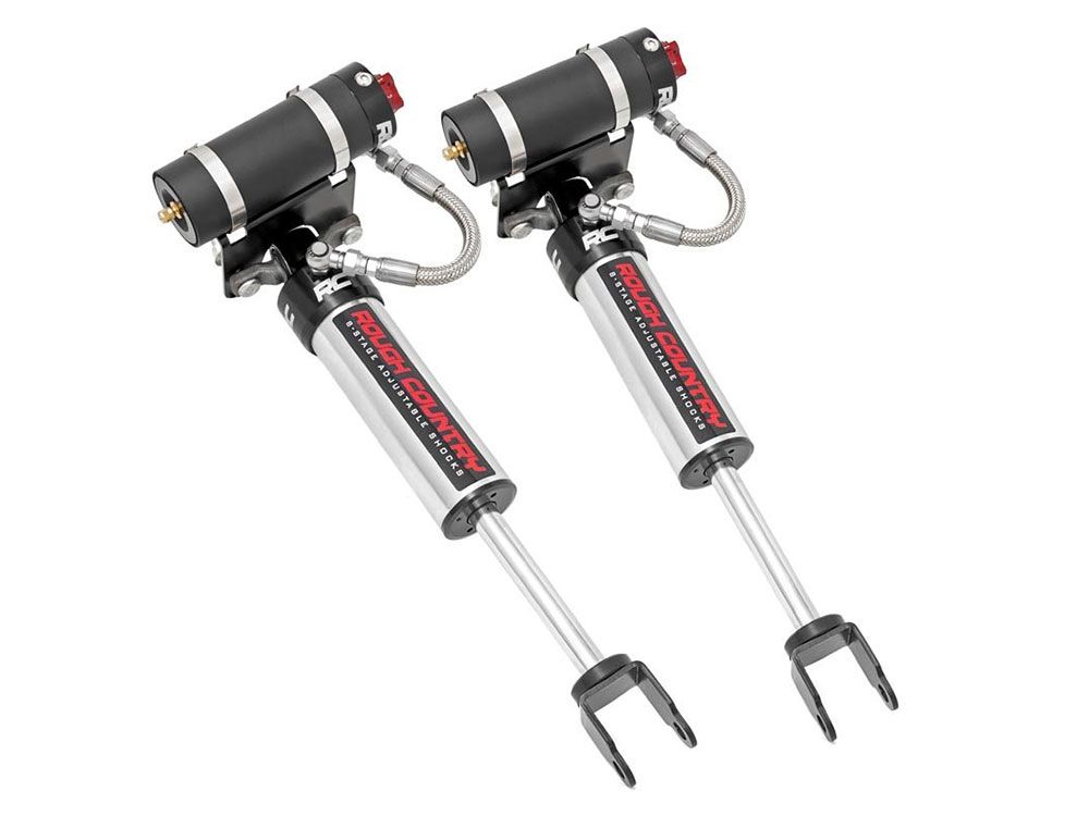 Sierra 3500HD 2011-2019 GMC 2wd/4wd Rough Country Adjustable Vertex Series Front Shocks (fits w/ 3-5" Front Lift)