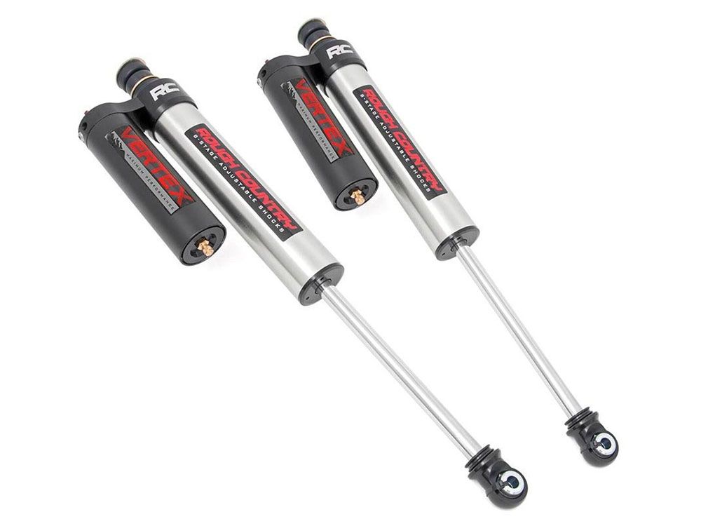 F150 2014-2024 Ford 4wd Rough Country Adjustable Vertex Series Rear Shocks (fits w/ 4-6.5" Rear Lift)