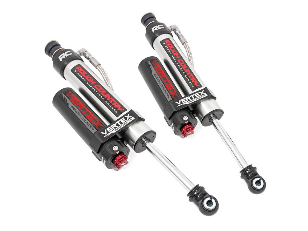 Silverado 1500 2007-2024 Chevy 4wd Rough Country Adjustable Vertex Series Rear Shocks (fits w/ 2-3.5" Rear Lift)