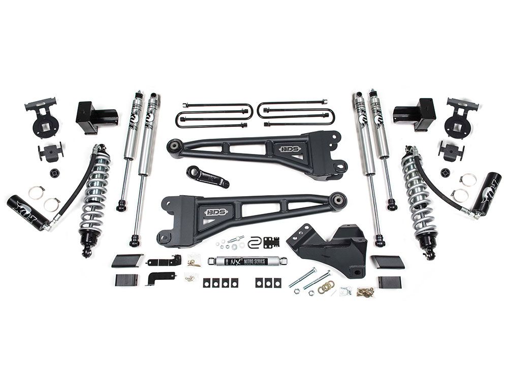 4" 2020-2022 Ford F250/F350 4WD (w/diesel engine) Fox CoilOver Radius Arm Lift Kit by BDS Suspension