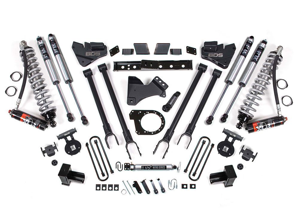 6" 2017-2019 Ford F250/F350 4WD (w/diesel engine) Fox Performance Elite Coilover 4-Link Arm Lift Kit by BDS Suspension