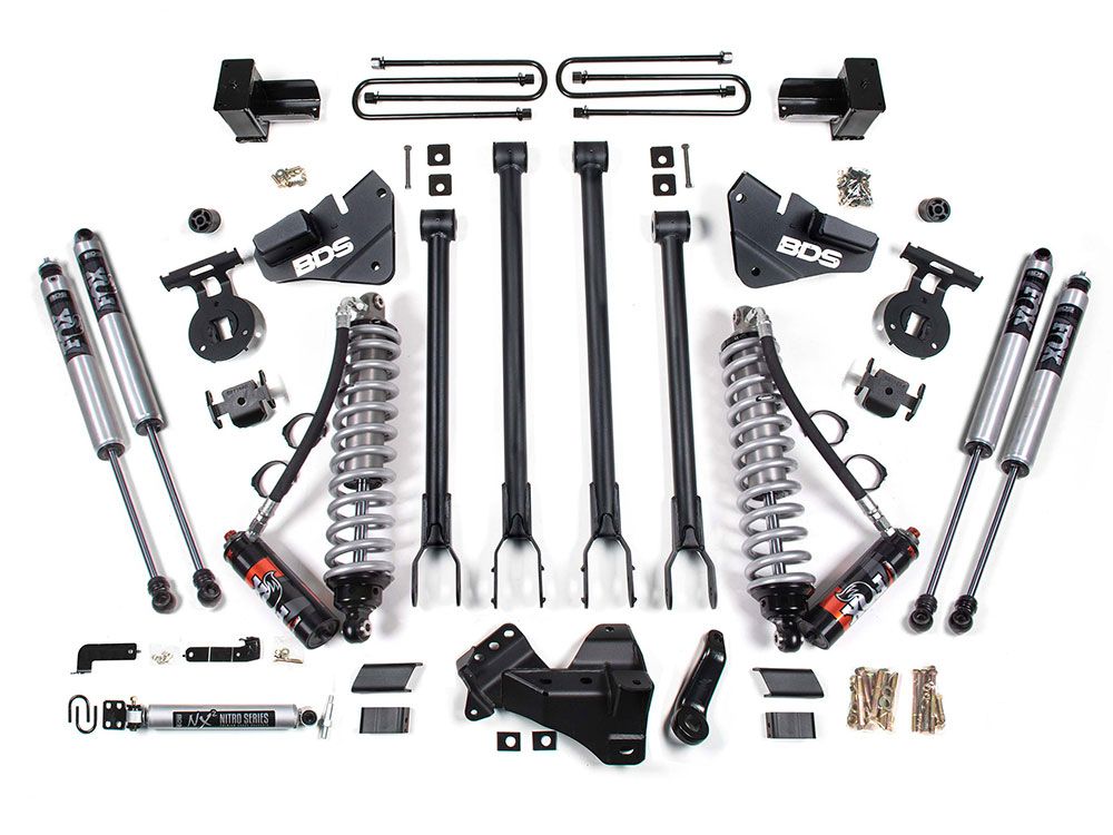 4" 2017-2019 Ford F250/F350 4WD (w/diesel engine) Fox Performance Elite CoilOver 4-Link Arm Lift Kit by BDS Suspension