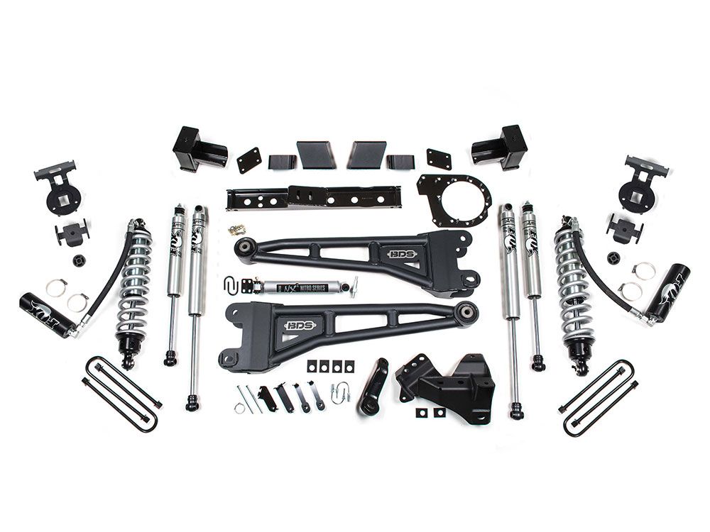 7" 2020-2022 Ford F250/F350 4WD (w/diesel engine) Fox Performance Elite Coilover Radius Arm Lift Kit by BDS Suspension