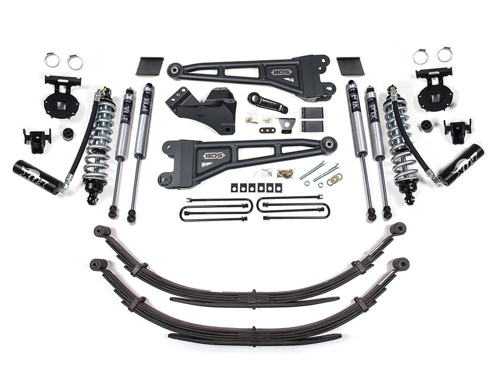 4" 2011-2016 Ford F250/F350 4WD (w/Diesel engine) Fox Coilover Radius Arm Lift Kit by BDS Suspension
