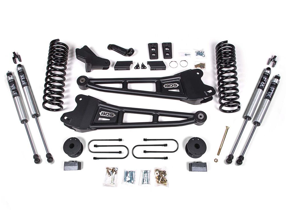 4" 2013-2018 Dodge Ram 3500 (w/Factory Rear Air-Ride) 4WD Radius Arm Lift Kit by BDS Suspension