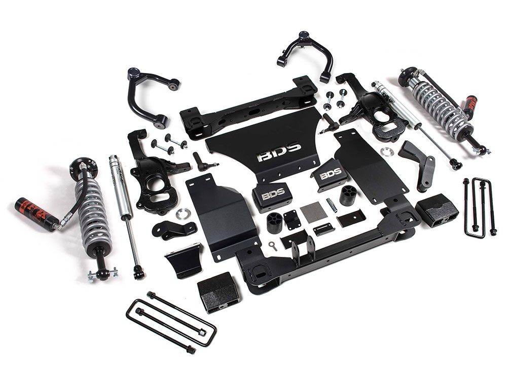 4" 2019-2024 Chevy Silverado 1500 4wd (w/gas engine) Fox Coilover Lift Kit by BDS Suspension
