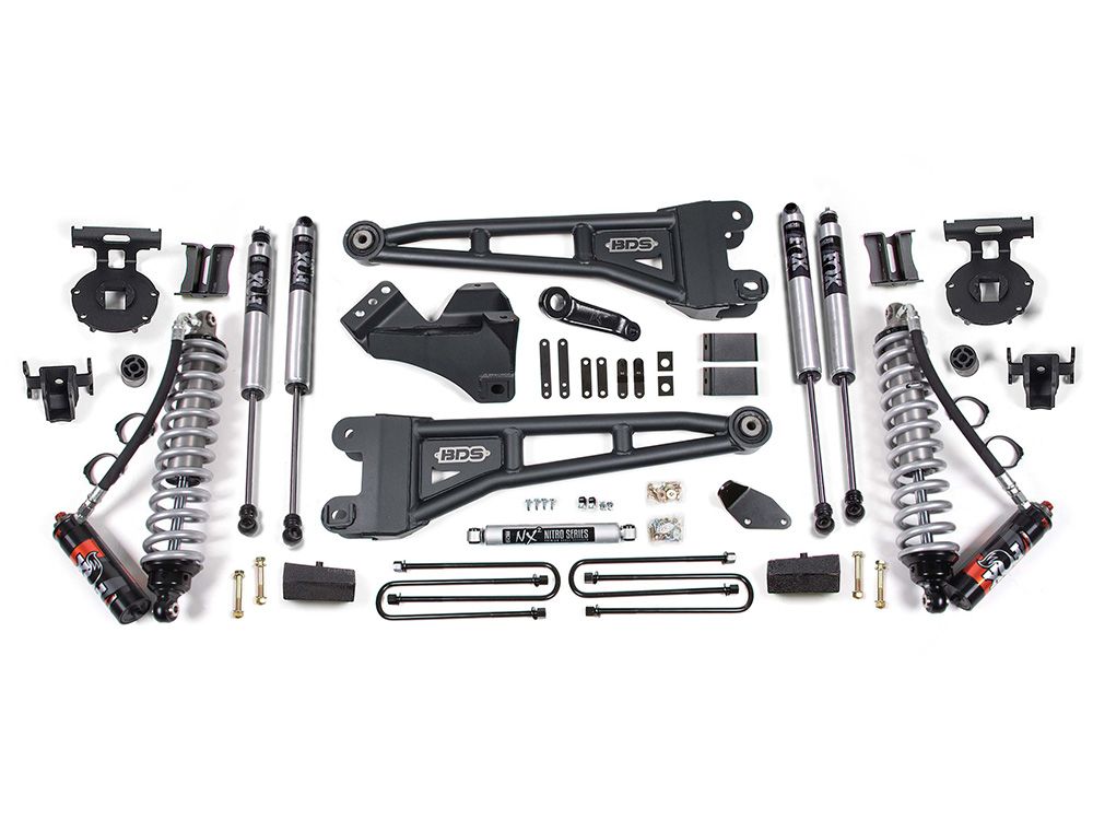4" 2005-2007 Ford F250/F350 4WD (w/diesel engine) Fox CoilOver Performance Elite Radius Arm Lift Kit by BDS Suspension