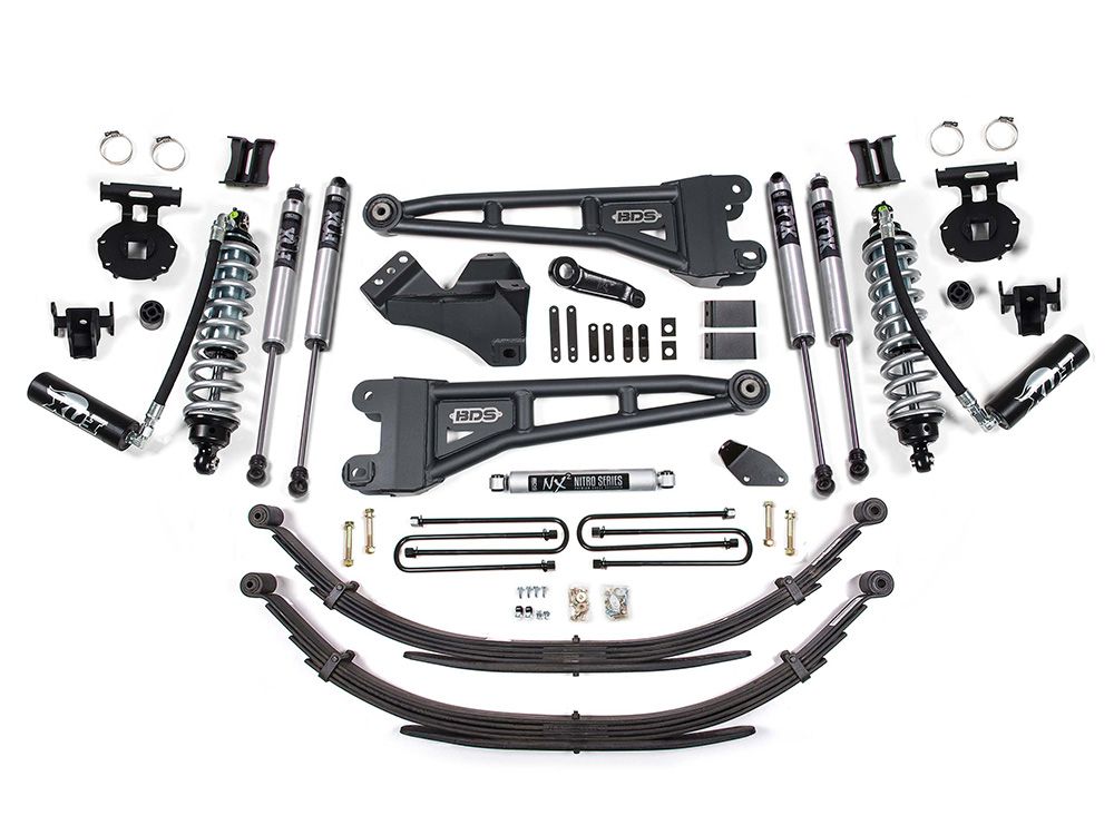 4" 2008-2010 Ford F250/F350 4WD (w/Diesel engine) Fox Coilover Radius Arm Lift Kit by BDS Suspension