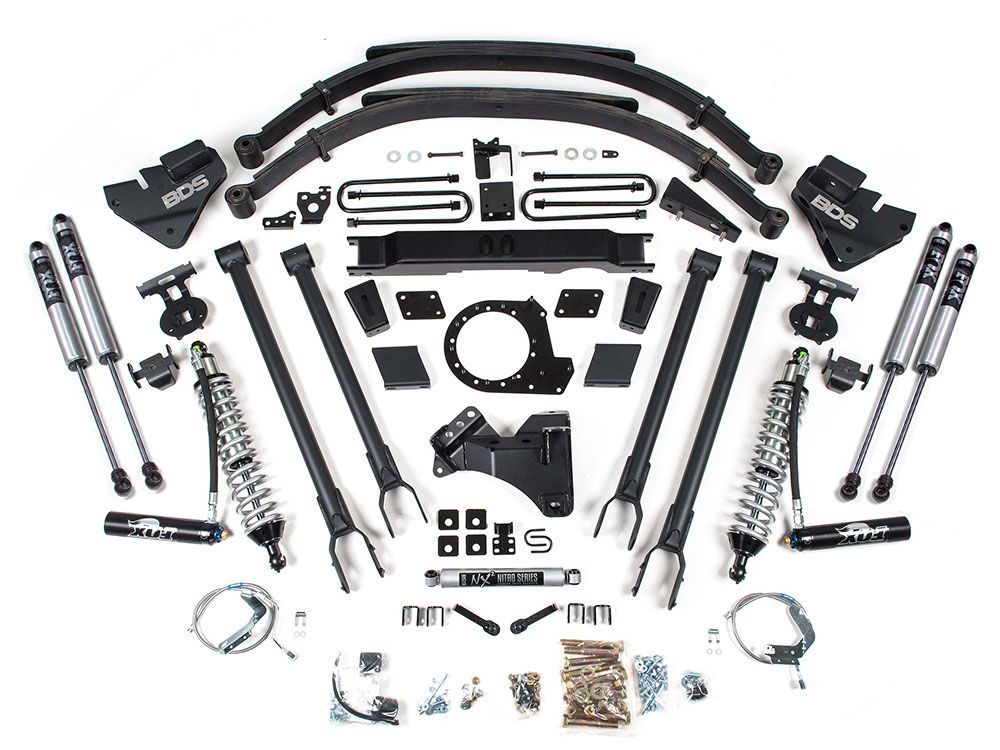 9" 2020-2022 Ford F250/F350 4WD (w/diesel engine) Fox Performanc Elite CoilOver 4-Link Lift Kit by BDS Suspension