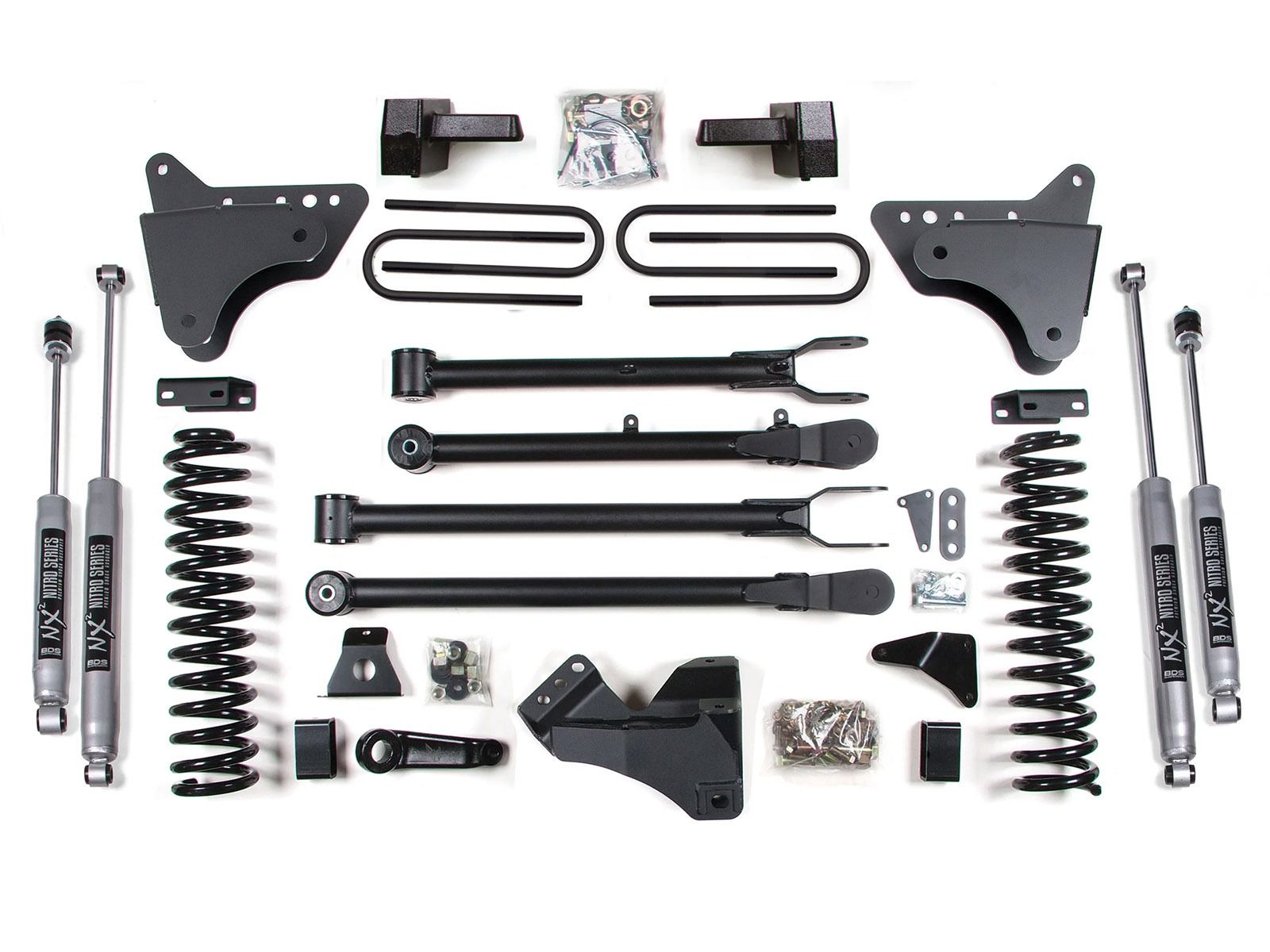 Front End Suspension Kit For 2005-2010 Ford F-350 – 4-Piece Tie Rod Ends & Drag Link – Greasable