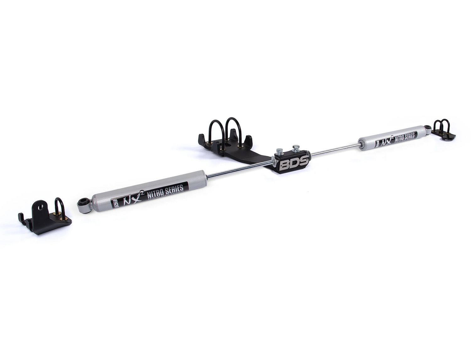 Ram 2500 / 3500 1994-2008 Dodge 4WD (w/3" Axle tube & Y-Style Steering) - BDS NX2 Dual Steering Stabilizer by BDS