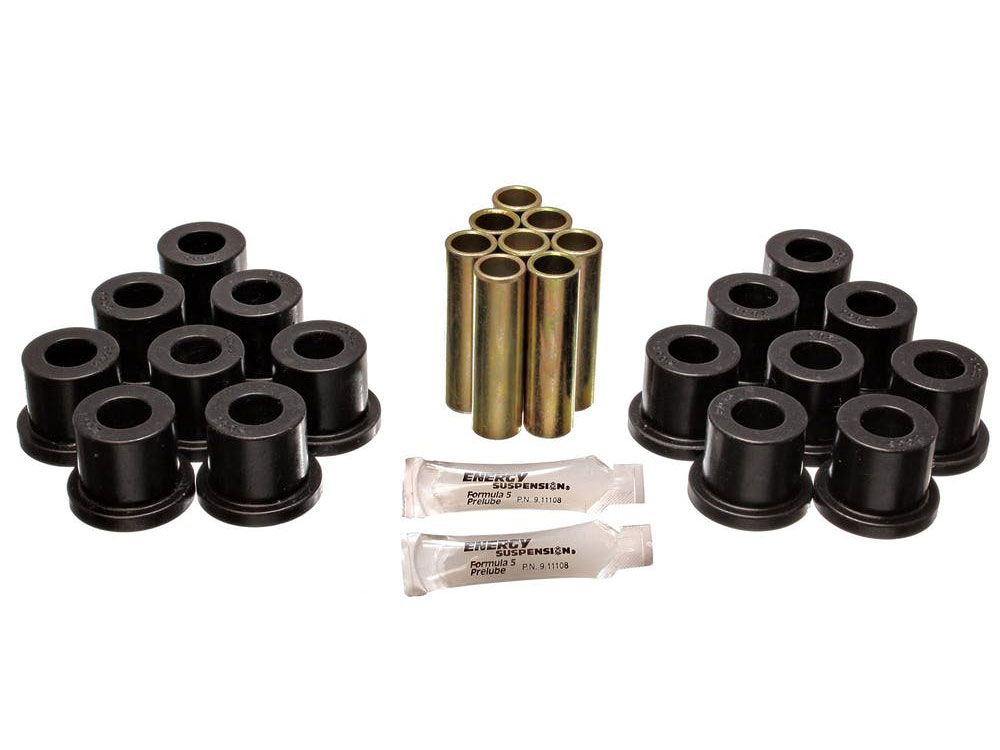 F100/F150 1968-1972 Ford 2WD w/ 3 Bushing Shackle Rear Spring and Shackle Bushing Kit by Energy Suspension