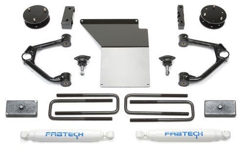 4" 2007-2018 Chevy Silverado 1500 4WD (w/cast steel factory arms) Budget Lift Kit by Fabtech