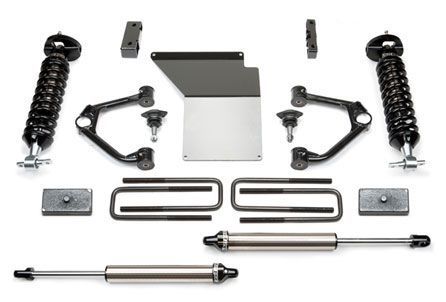 4" 2014-2018 GMC Sierra 1500 4WD (w/aluminum or stamped steel factory arms) Budget Lift Kit w/ DirtLogics by Fabtech