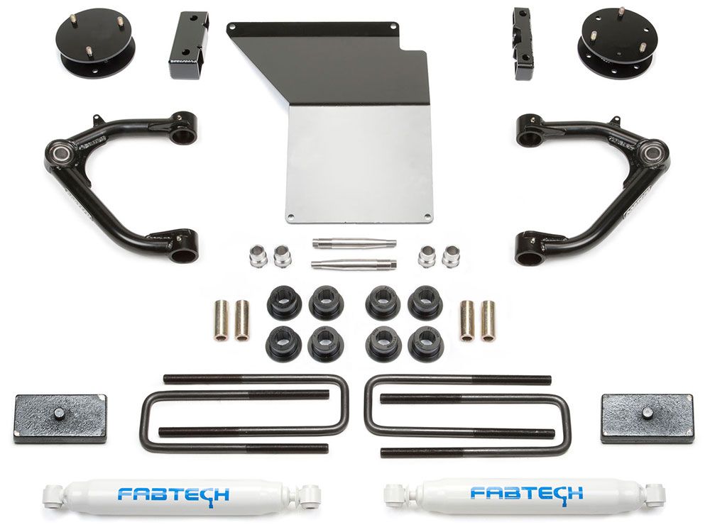 4" 2007-2018 Chevy Silverado 1500 4wd (w/cast steel factory arms) Performance Lift Kit by Fabtech