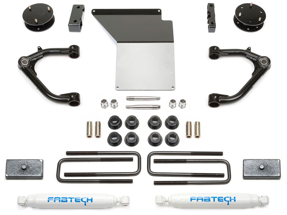 4" 2007-2018 GMC Sierra 1500 4wd (w/cast steel factory arms) Performance Lift Kit by Fabtech