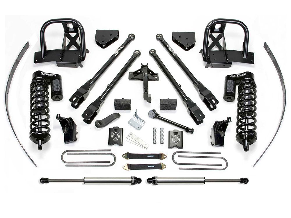 8" 2008-2010 Ford F250 4WD (w/ Factory Overload) 4 Link Upgraded Lift Kit by Fabtech