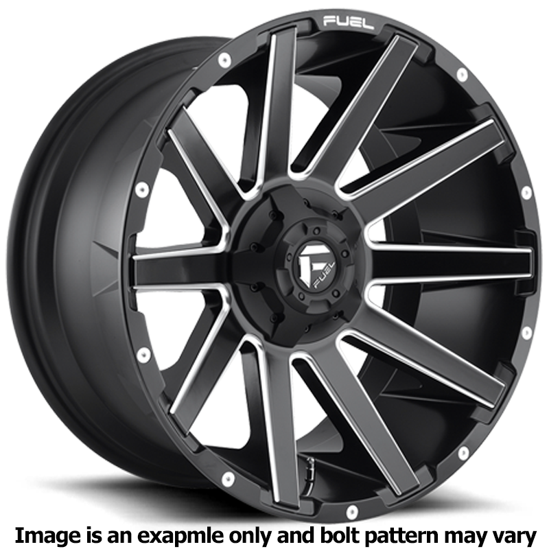 Contra Series D616 Matte Black Milled Wheel D61622001847 by Fuel
