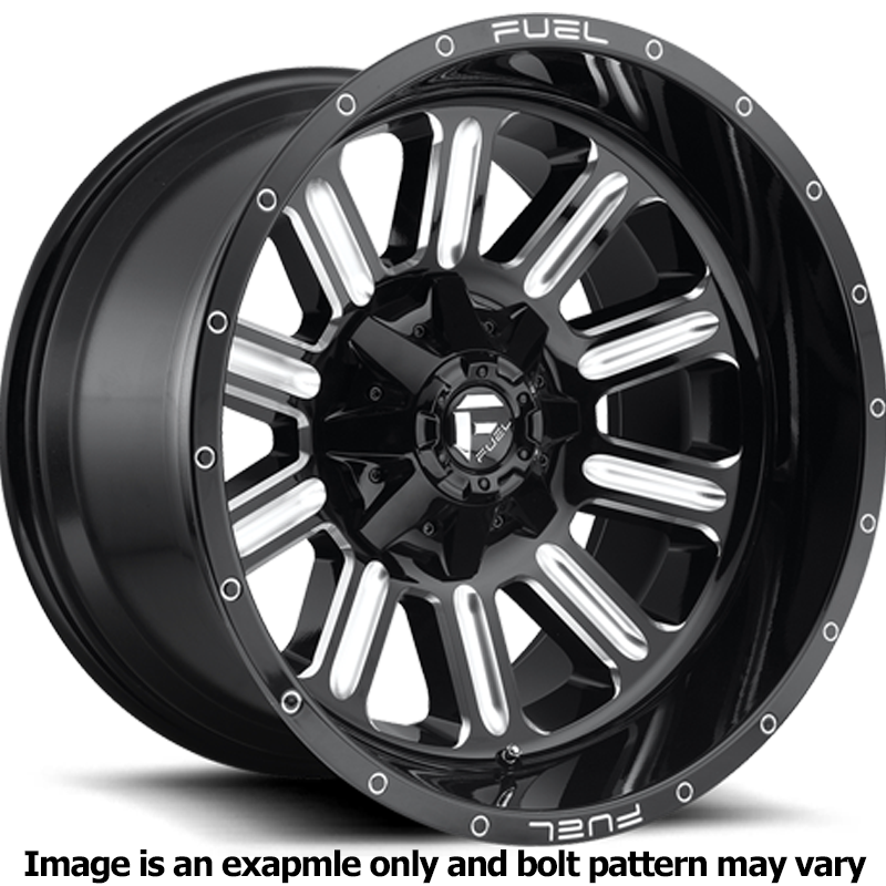 Hardline Series D620 Gloss Black Milled Wheel D62020901850 by Fuel
