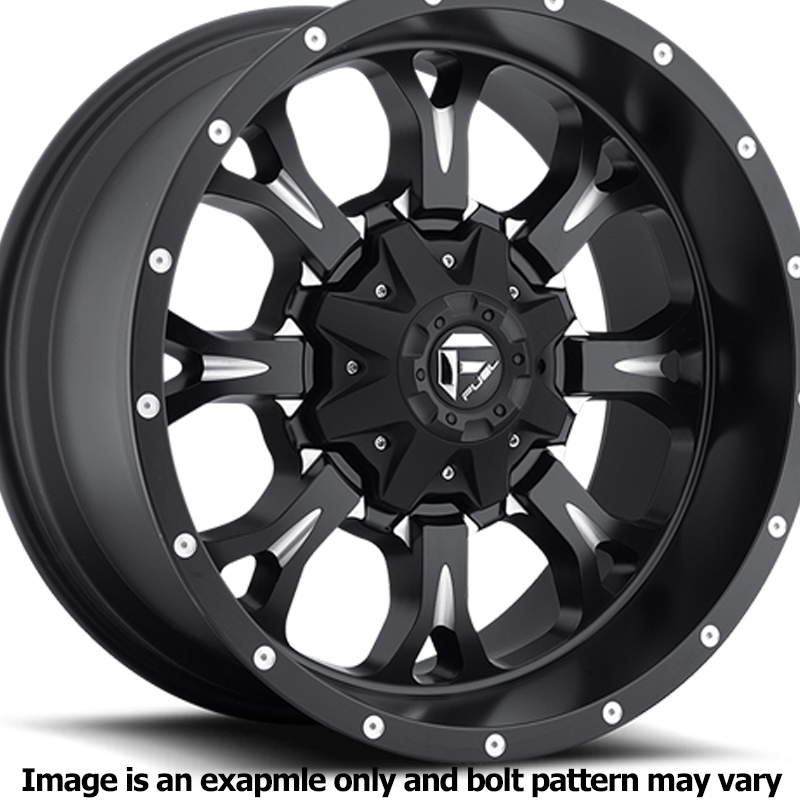 Krank Series D517 Gloss Black Milled Wheel D51720901757 by Fuel