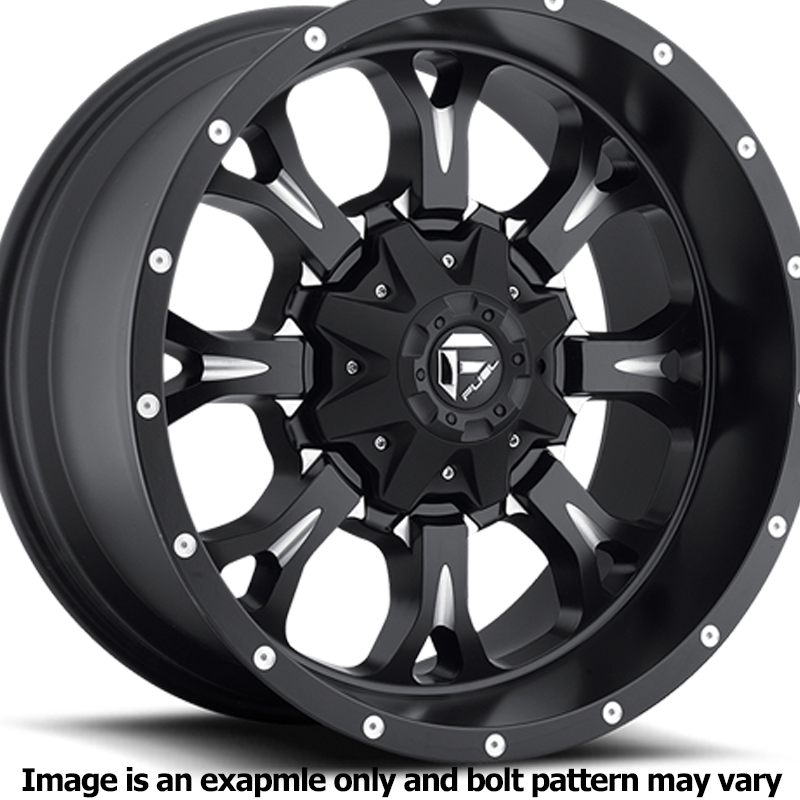 Krank Series D517 Gloss Black Milled Wheel D51718902650 by Fuel