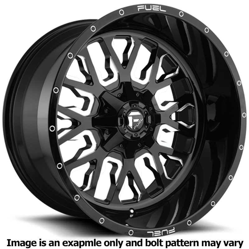 Stroke Series D611 Gloss Black Milled Wheel D61120001747 by Fuel
