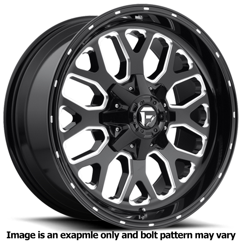 Titan Series D588 Gloss Black Milled Wheel D58820909850 by Fuel