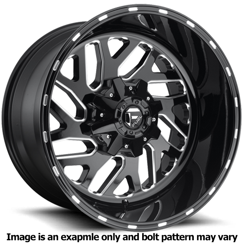 Triton Series D581 Gloss Black Milled Wheel D58120001747 by Fuel