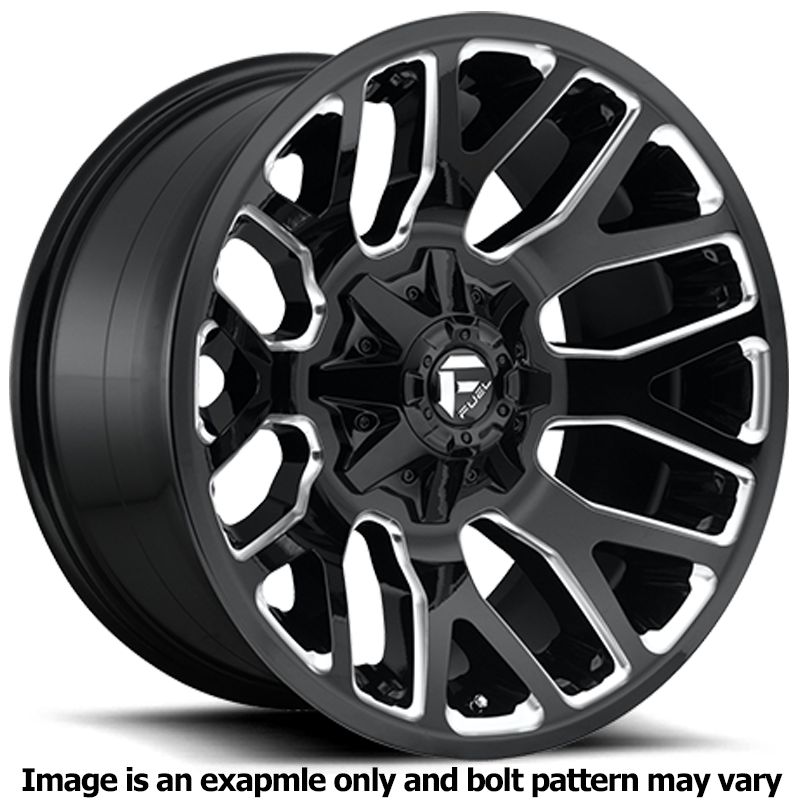 Warrior Series D623 Gloss Black Milled Wheel D62320909850 by Fuel