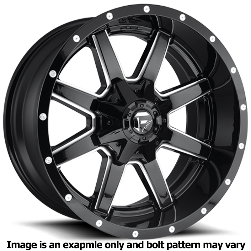 Maverick Series D610 Gloss Black Milled Wheel D61022201847 by Fuel