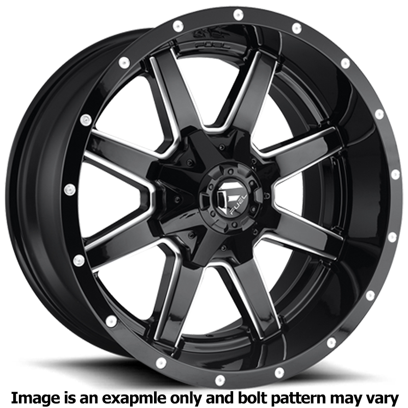 Maverick Series D610 Gloss Black Milled Wheel D61020009845 by Fuel