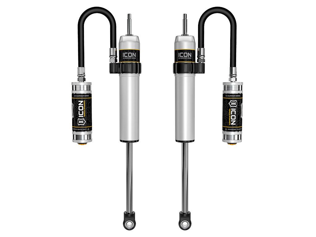 Ram 2500 2014-2023 Dodge 4wd - Icon FRONT 2.5 Remote Resi Shocks (fits with 4.5" Front Lift) - Pair