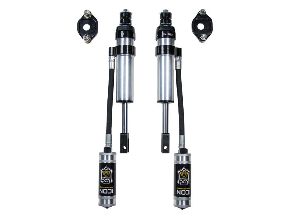 Silverado 2500HD/3500HD 2011-2019 Chevy 4wd - Icon FRONT 2.5 CDCV Piggyback Resi Extended Travel Shocks (fits with 0-2" Front Lift) - Pair