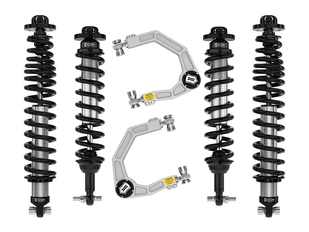 3-4" 2021-2022 Ford Bronco 4wd (non-Sasquatch models) Coilover Lift Kit by ICON Vehicle Dynamics - Stage 3 (with billet aluminum upper control arms)