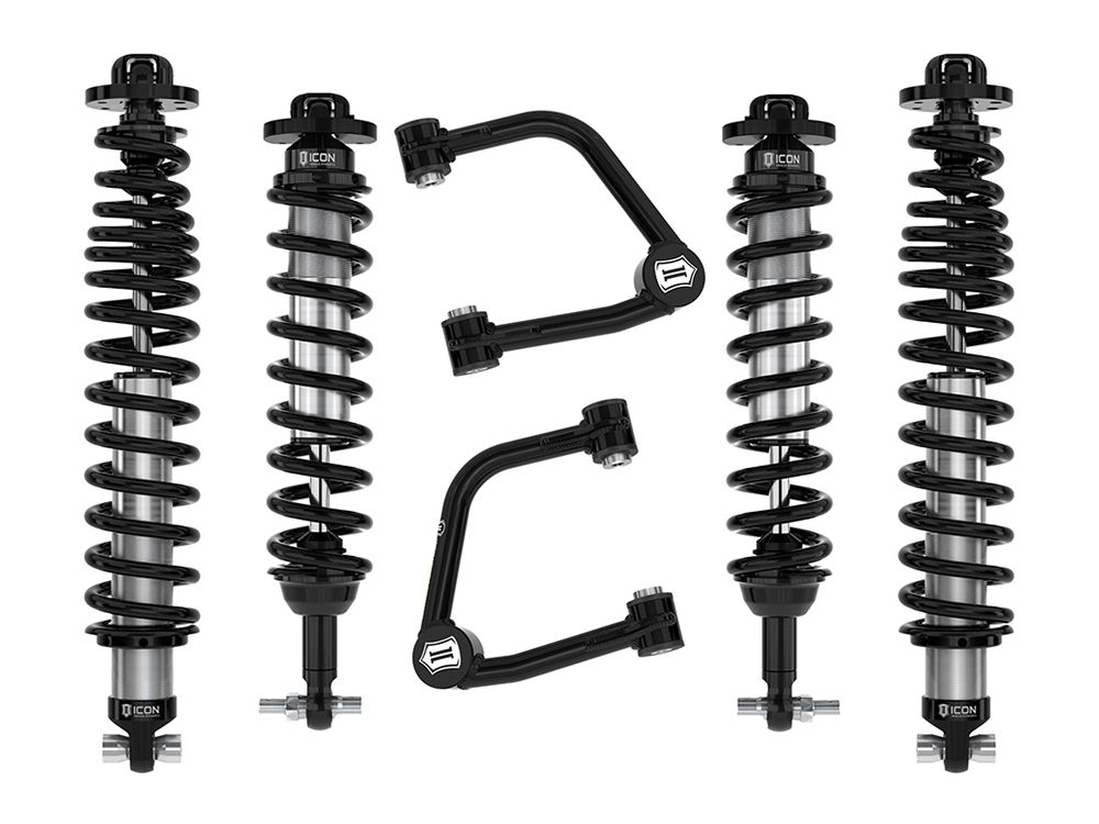 3-4" 2021-2023 Ford Bronco 4wd (non-Sasquatch models) Coilover Lift Kit by ICON Vehicle Dynamics - Stage 3 (with tubular steel upper control arms)