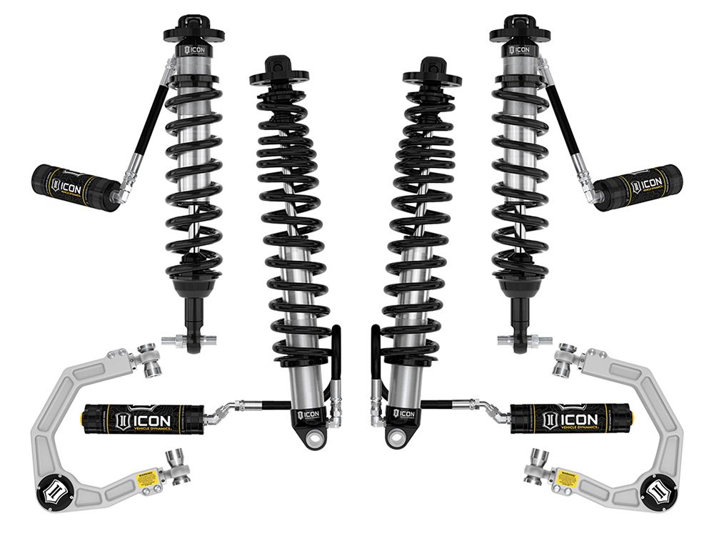 3-4" 2021-2022 Ford Bronco 4wd (non-Sasquatch models) Coilover Lift Kit by ICON Vehicle Dynamics - Stage 4 (with billet aluminum upper control arms)