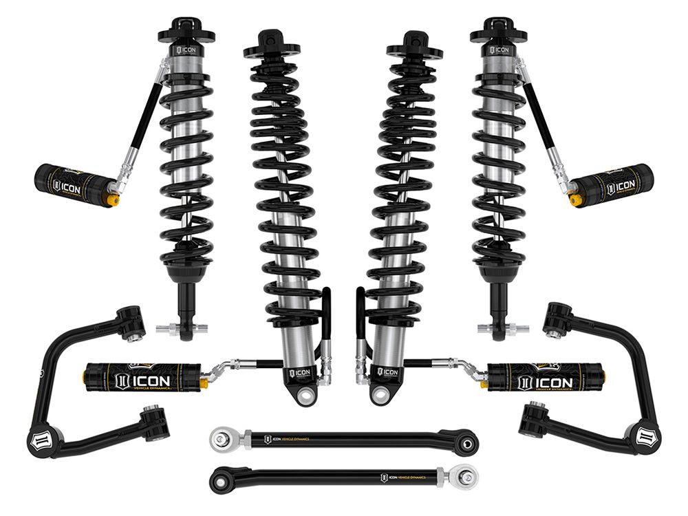 3-4" 2021-2023 Ford Bronco 4wd (non-Sasquatch models) Coilover Lift Kit by ICON Vehicle Dynamics - Stage 6 (with tubular steel upper control arms)