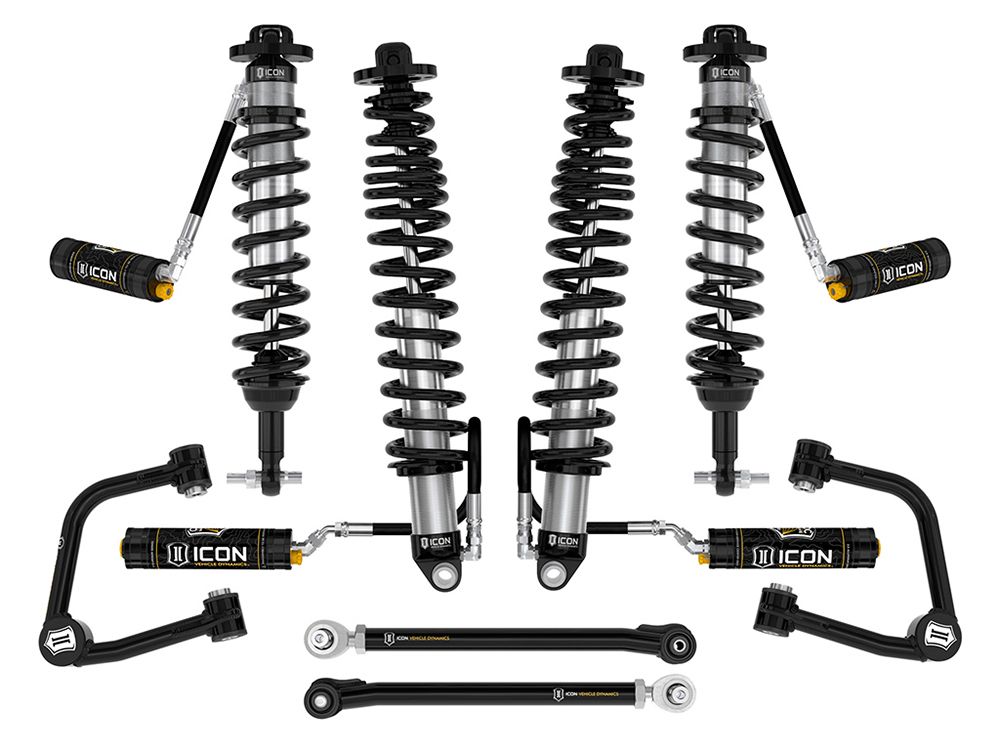 3-4" 2021-2024 Ford Bronco 4wd (non-Sasquatch models) Coilover Lift Kit by ICON Vehicle Dynamics - Stage 6 (with tubular steel upper control arms)