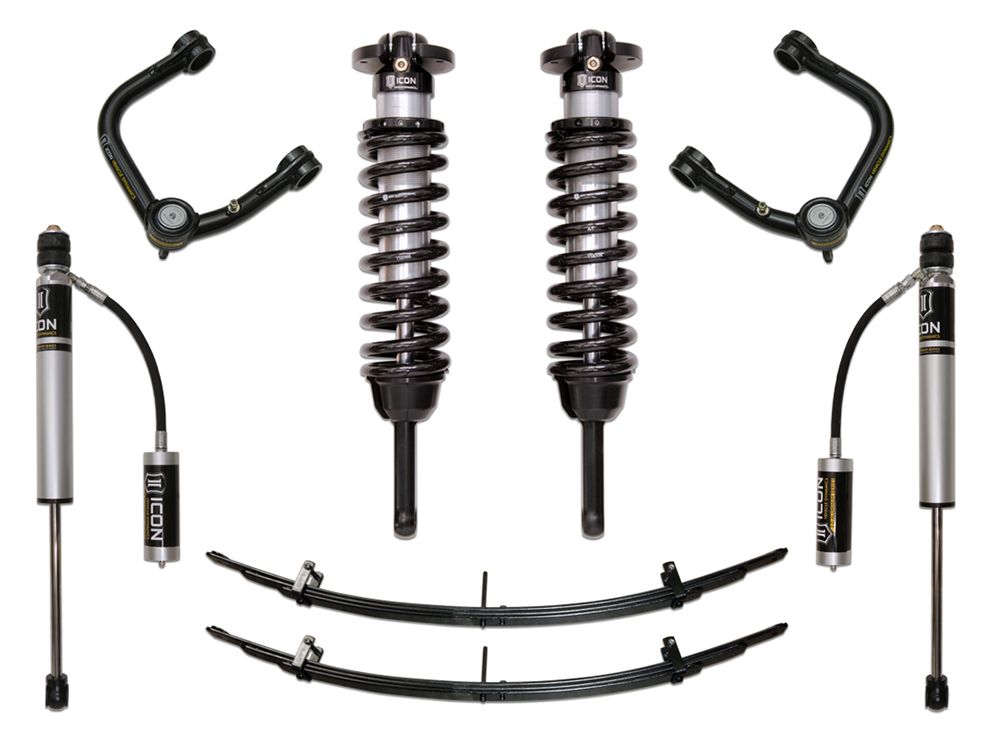 0-3.5" 2005-2023 Toyota Tacoma 4wd Coilover Lift Kit by ICON Vehicle Dynamics - Stage 3 (with tubular steel upper control arms)